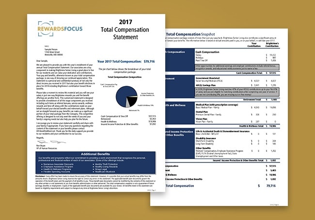 Total Compensation Statement Sample